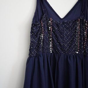 Dark blue long dress